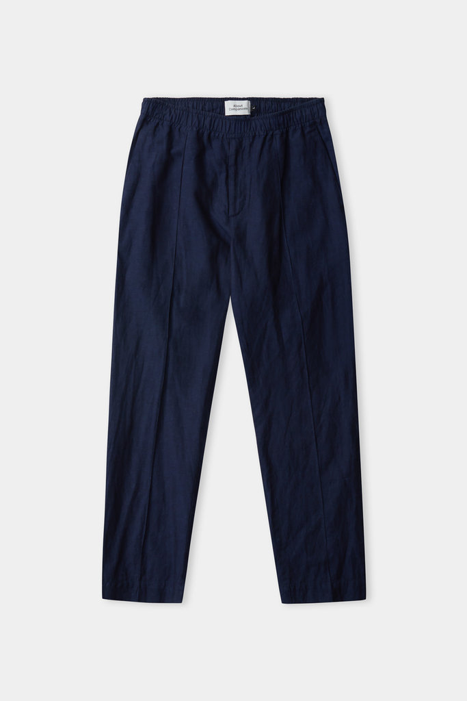 About Companions Max Trouser Navy Linnen