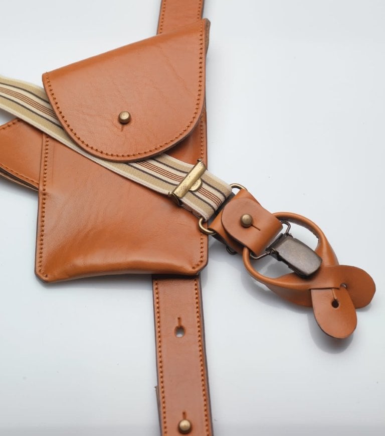 Mayenne Nelen Pocket Holster Suspender Cream lined