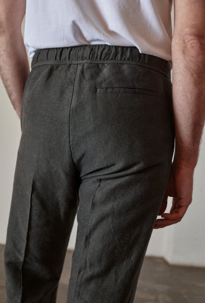 About Companions Max Trouser Steel Winter Linen