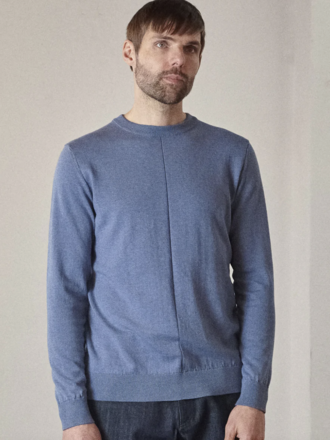 About Companions Milo Jumper Eco Mid Blue About Companions Milo Jumper Eco Mid Blue