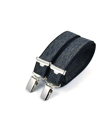 Bertelles Thin clip on braces with cognac leather details Bertelles Thin clip on braces with cognac leather details
