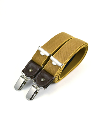 Bertelles Thin clip-on braces with leather details