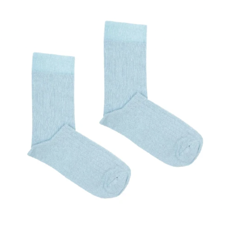 KABAK Socks Classic Ribbed Light Blue