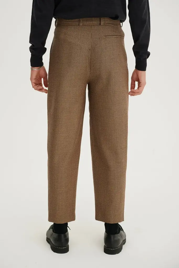 Noyoco Cambridge Pantalon Wool Sepia Houndstooth