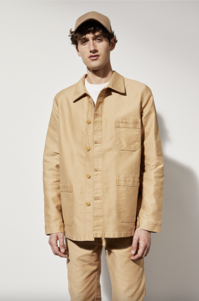 Le Mont st. Michel Moleskin Work Jacket camel