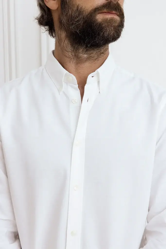 Cuisse De Grenouille Oxford Brushed.05 Off White shirt