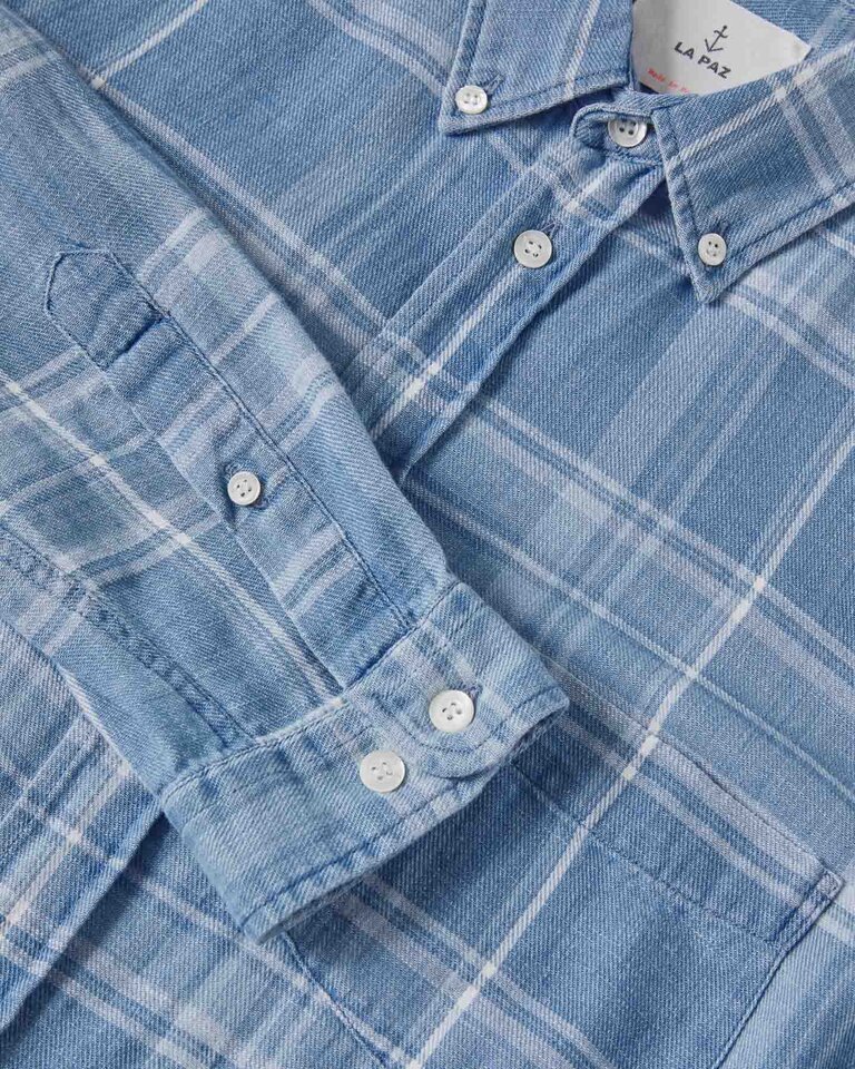 La Paz Branco Indigo checked shirt