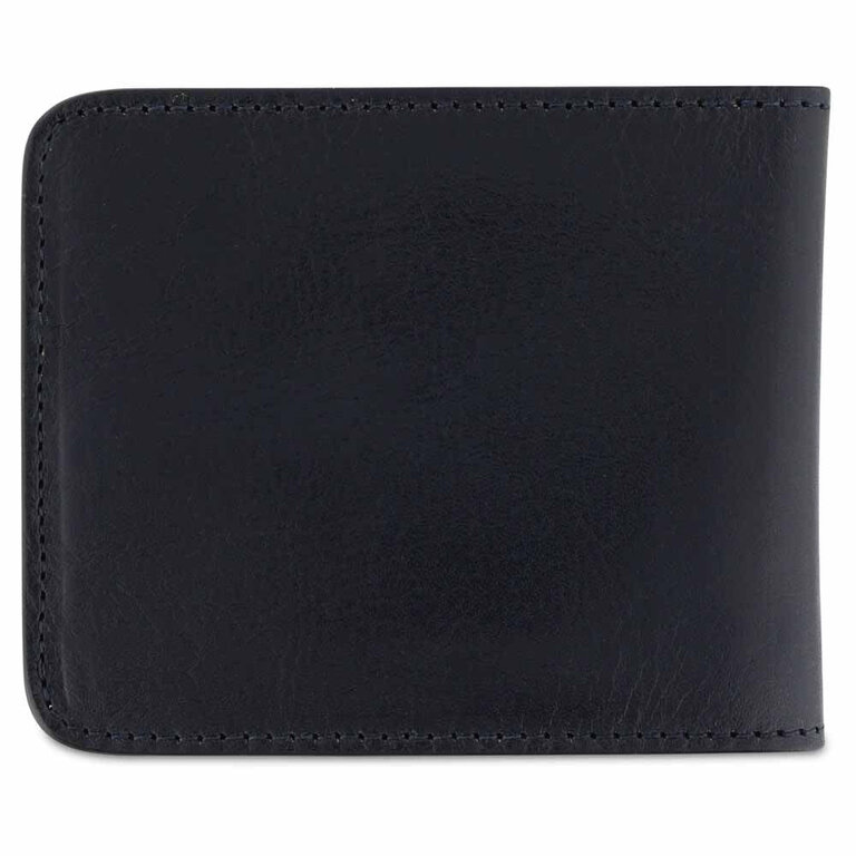 Escuyer Leather Billfold Wallet - Blue/Cognac