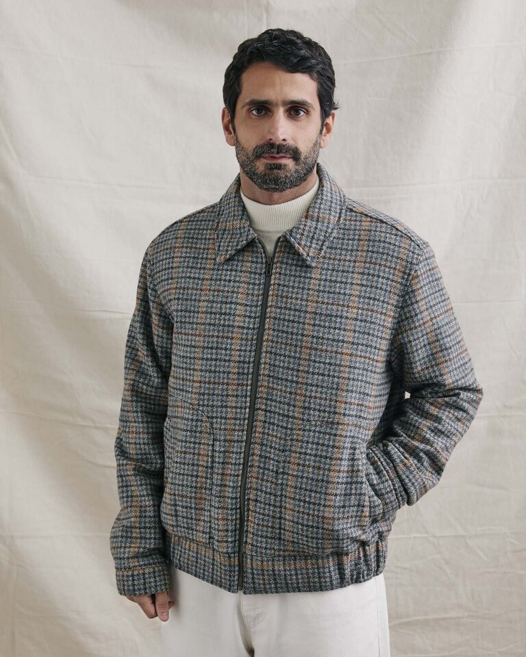 La Paz Leal bomber jacket  grey checks