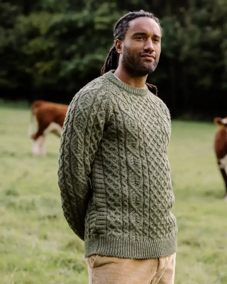 Peregrine Hudson Aran Jumper Apple