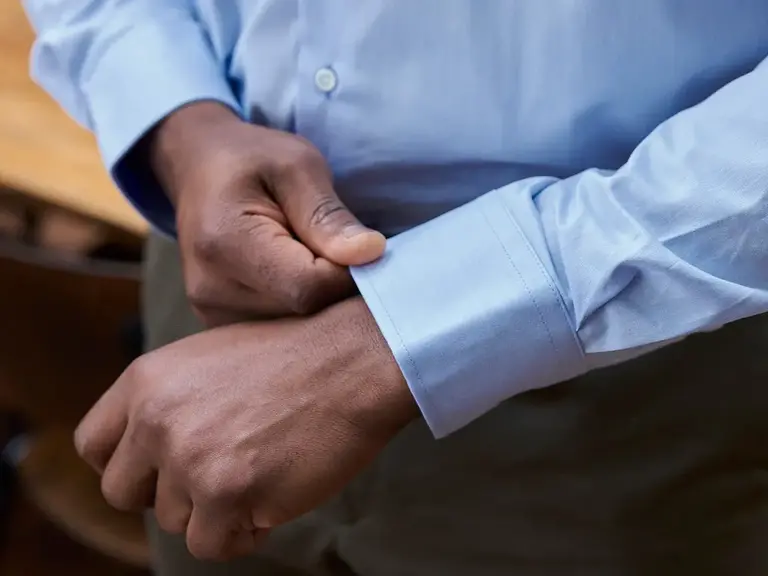 Carpasus Classic Blue Dress Shirt