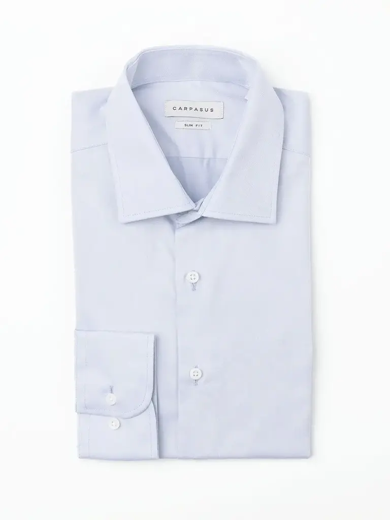 Carpasus Classic Blue Dress Shirt