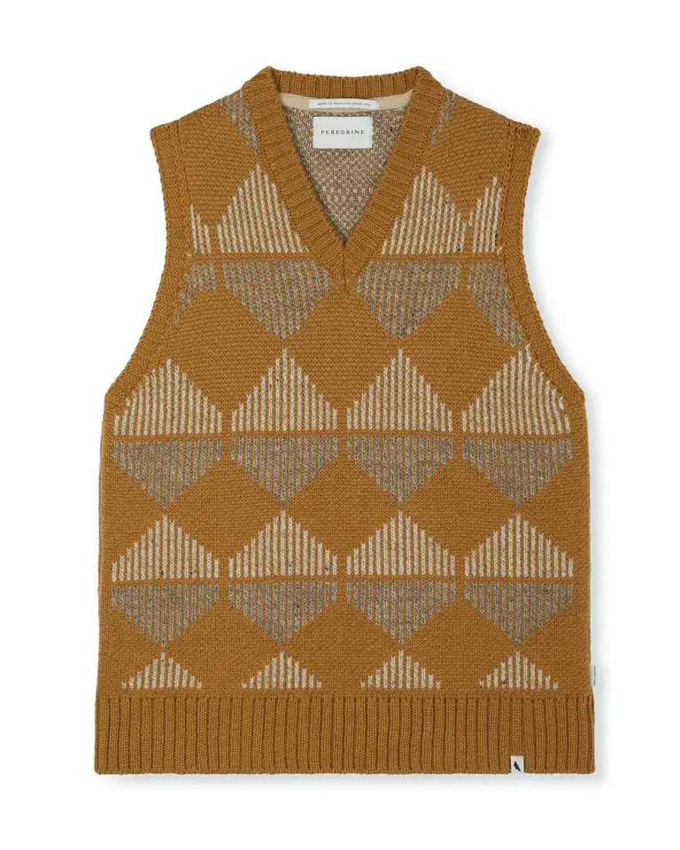 Peregrine Pattern sweatervest wheat