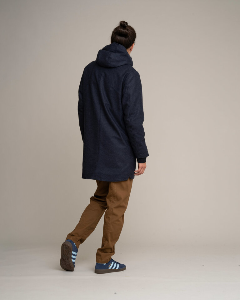 Johnnylove Ellroy 002 wool parka navy melange