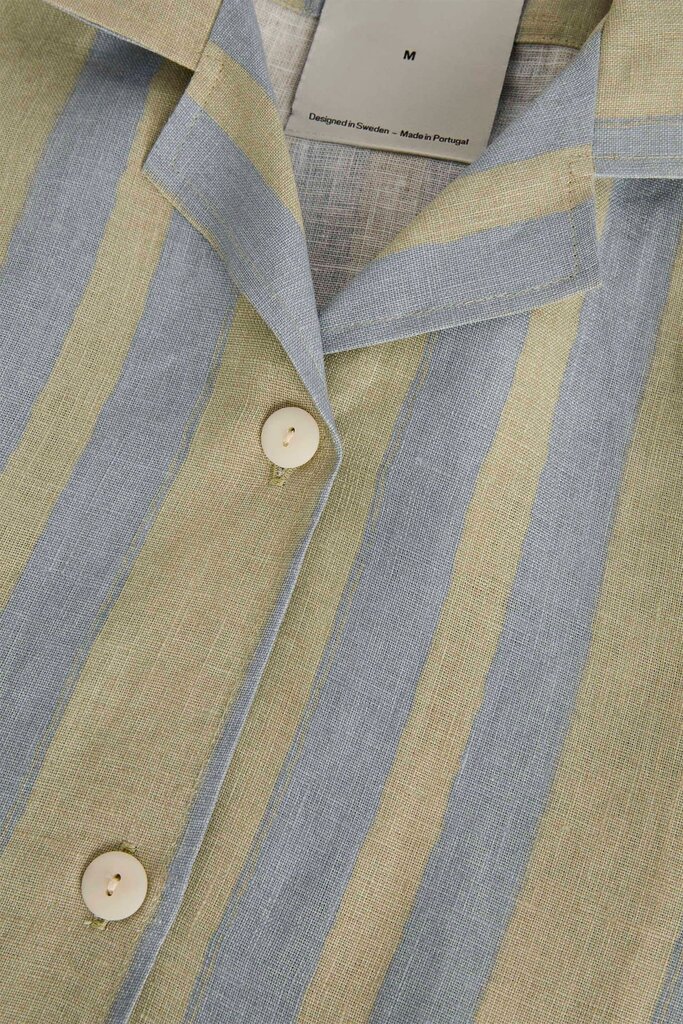OAS Cuba Linen Shirt Mist Strata