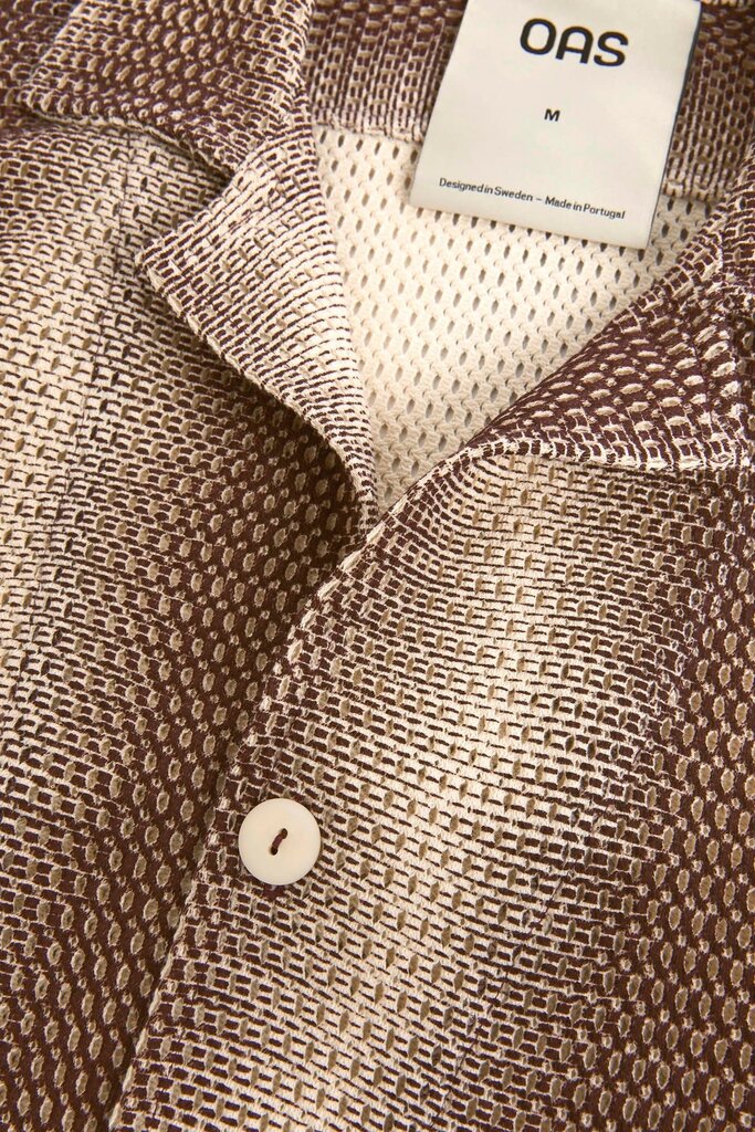 OAS Cuba Net Shirt Merlot Echo