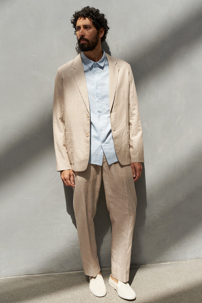 About Companions Enver Blazer Linen Sand