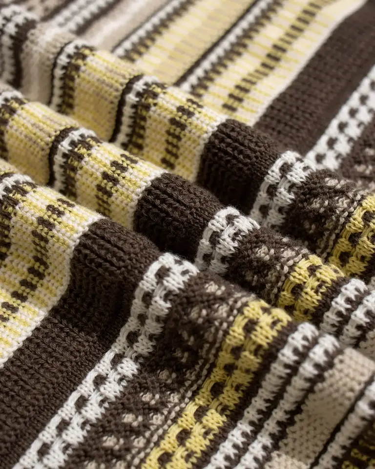 Far Afield Newport Knitted Top Dark Brown Stripe