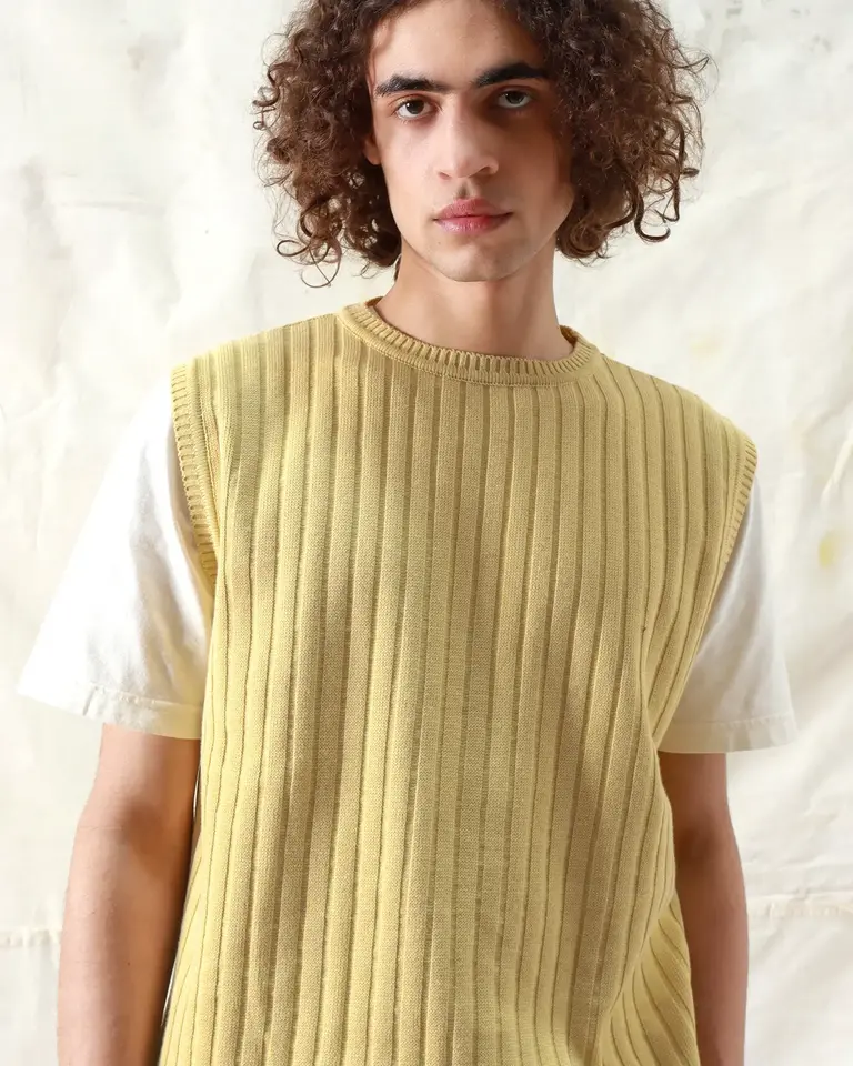 Far Afield Jards Ribbed Vest Dusk Yellow