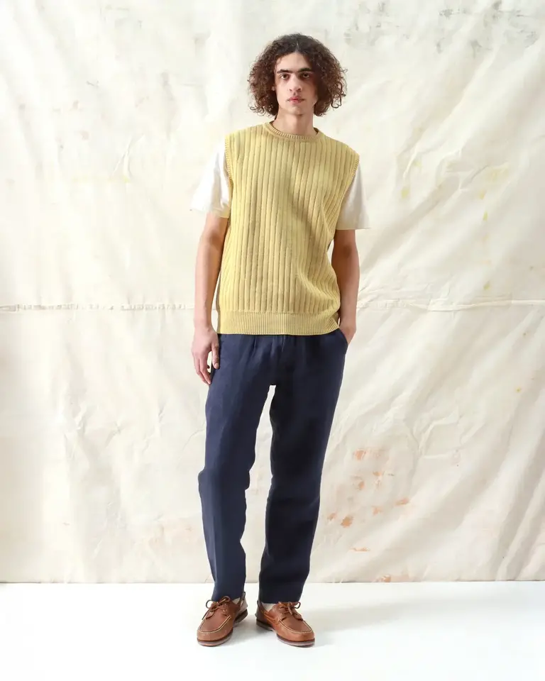 Far Afield Jards Ribbed Vest Dusk Yellow