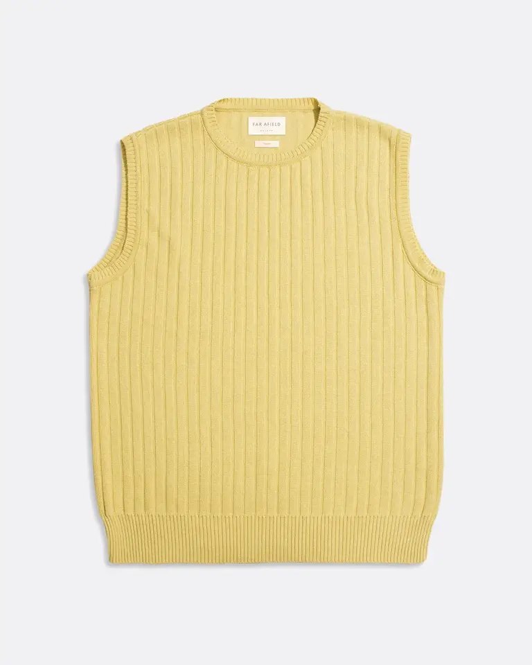 Far Afield Jards Ribbed Vest Dusk Yellow