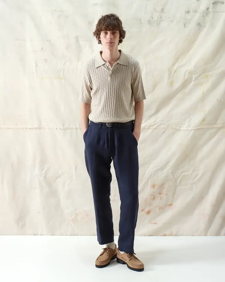 Far Afield Jacobs S/S Polo Lace Peyote Sand
