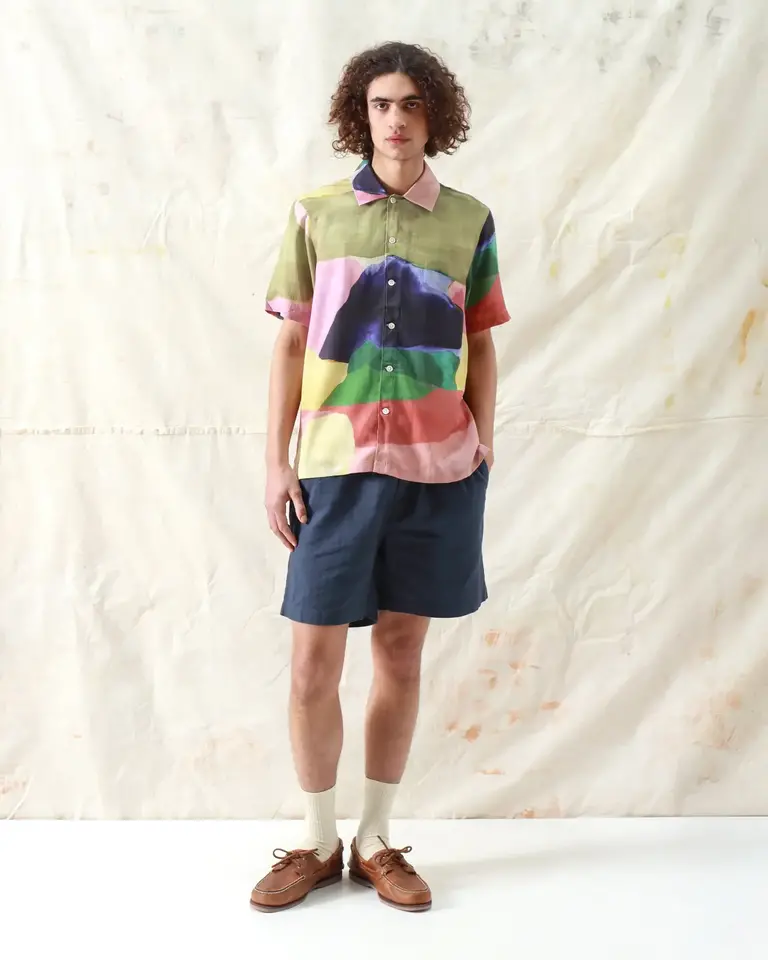 Far Afield Busey Painted Landscape shirt multico