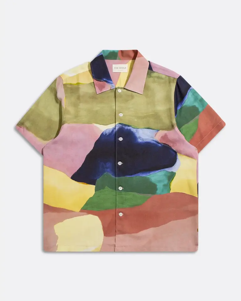 Far Afield Busey Painted Landscape shirt multico