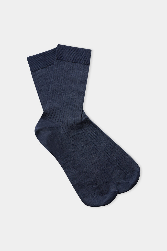 About Companions Linen Socks Navy