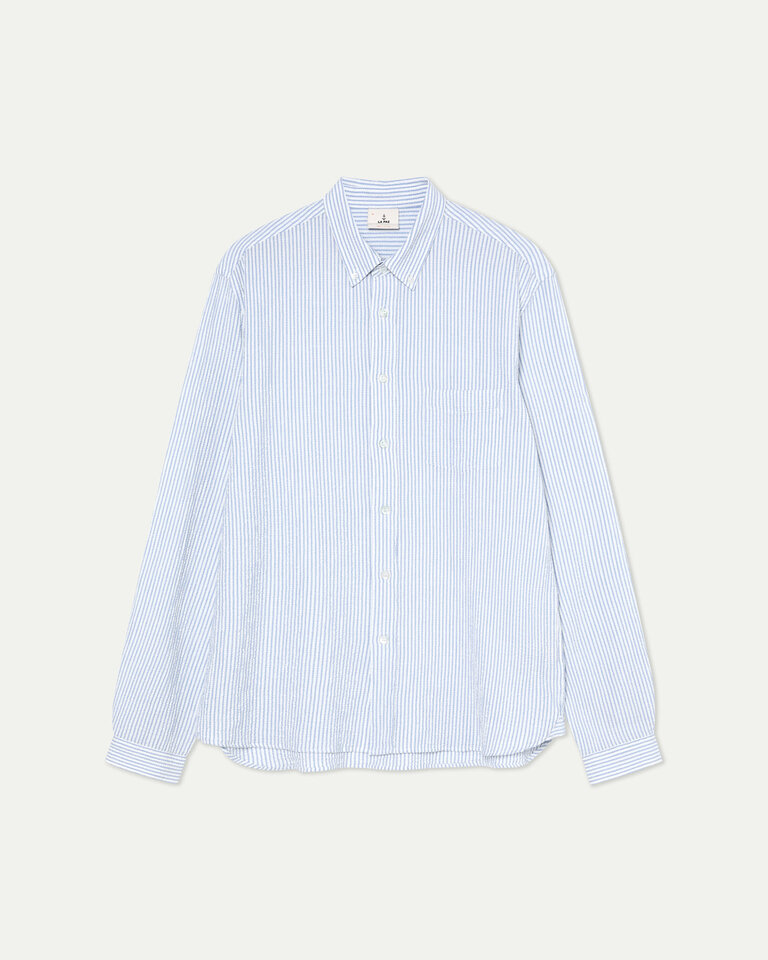 La Paz Branco shirt azure stripes