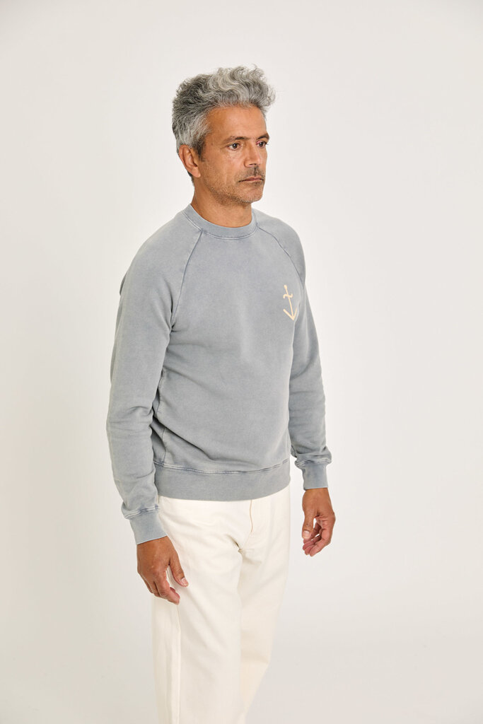 La Paz Cunha sweatshirt smoked pearl + pale yellow