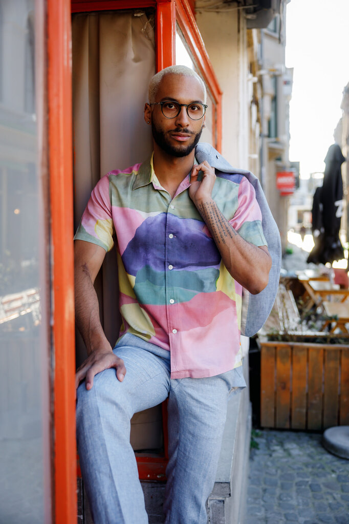 Far Afield Busey Painted Landscape shirt multico
