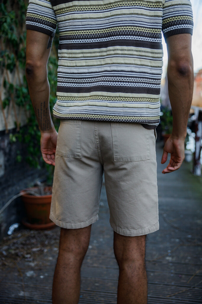 Far Afield Newport Knitted Top Dark Brown Stripe