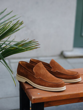 Spagnoletto Loafer camoscio bruciato S-972