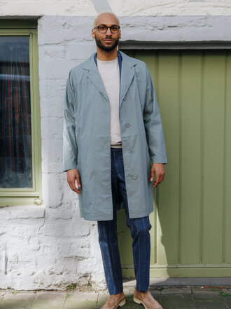 Johnnylove Charlie 007 Straight Fitted Coat Oyster Johnnylove Charlie 007 Straight Fitted Coat Oyster