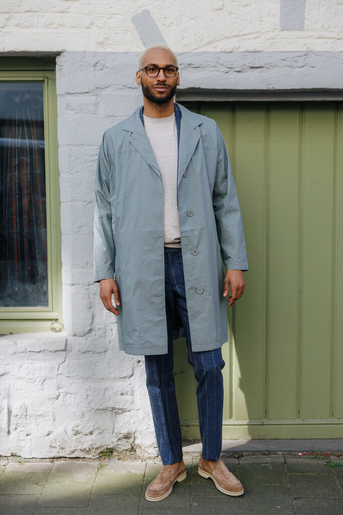 Johnnylove Charlie 007 Straight Fitted Coat Oyster