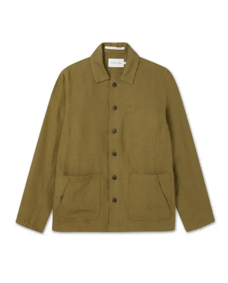Peregrine Grange Linen Shacket Khaki