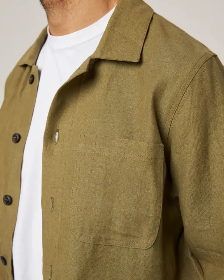 Peregrine Grange Linen Shacket Khaki