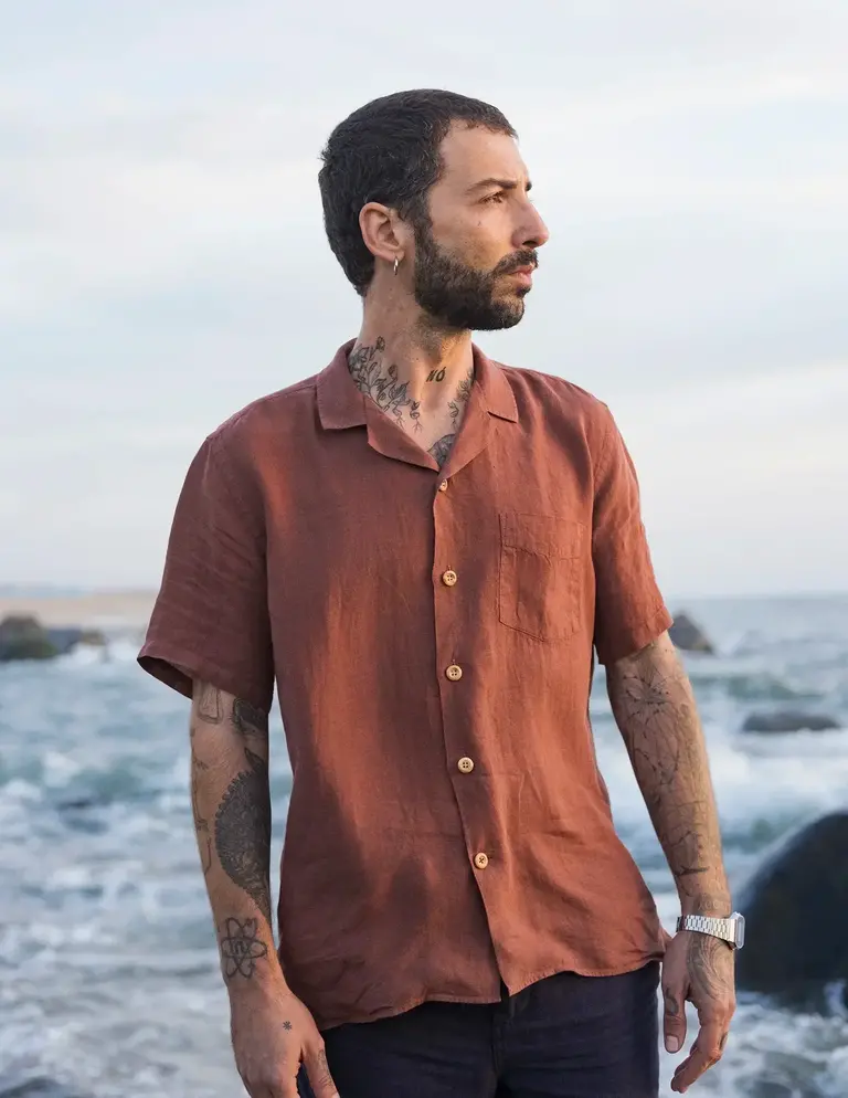 Carpasus Shirt Linen Nuve Chili
