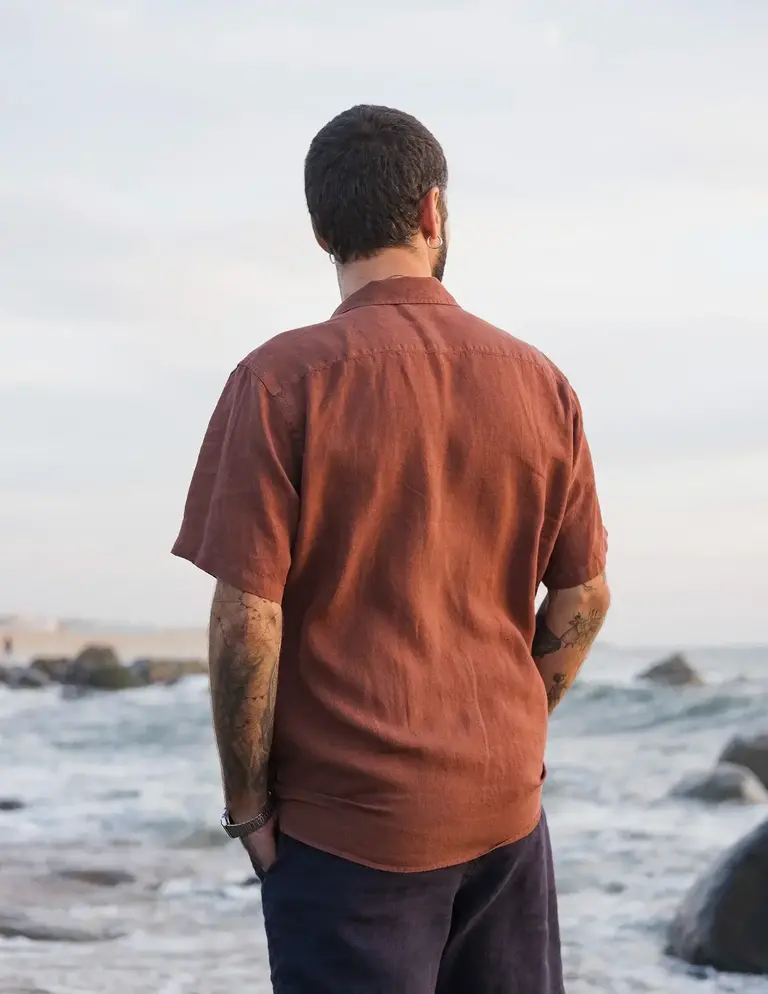 Carpasus Shirt Linen Nuve Chili