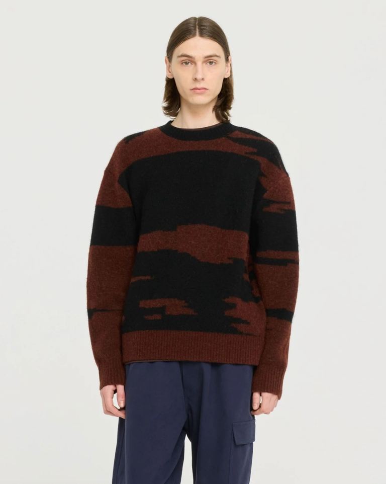 Castart Hatching jumper brown