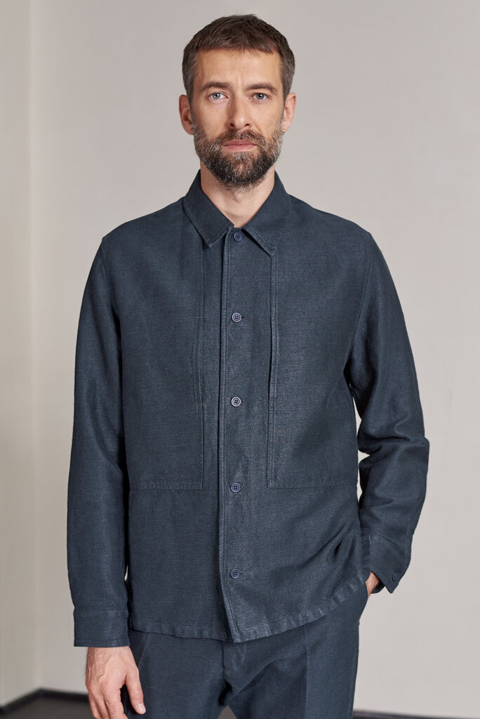 About Companions OWE overshirt winter linen cold navy