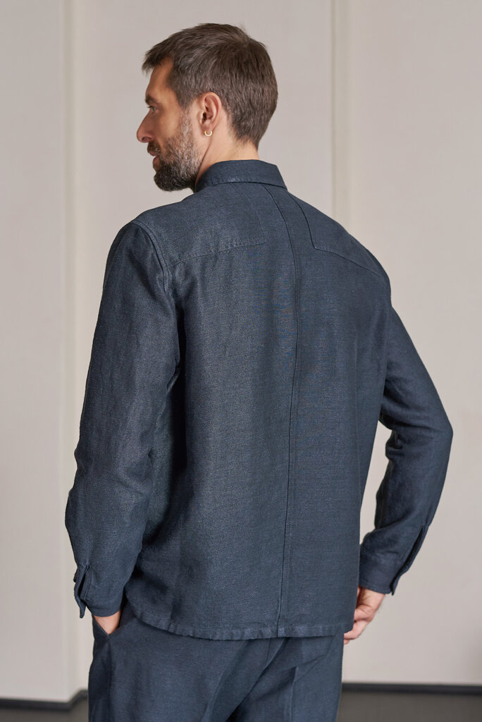 About Companions OWE overshirt winter linen cold navy