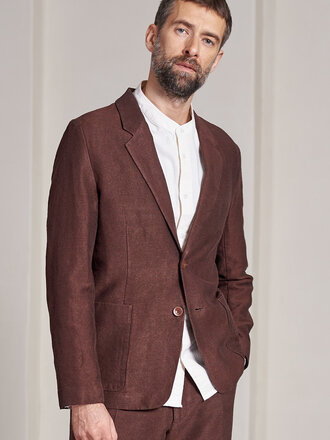 About Companions ENVER blazer winter linen marron About Companions ENVER blazer winter linen marron