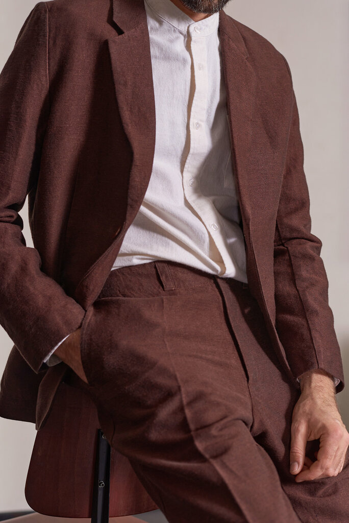 About Companions ENVER blazer winter linen marron