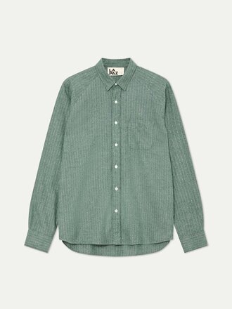 La Paz Mirra shirt green herringbone La Paz Mirra shirt green herringbone