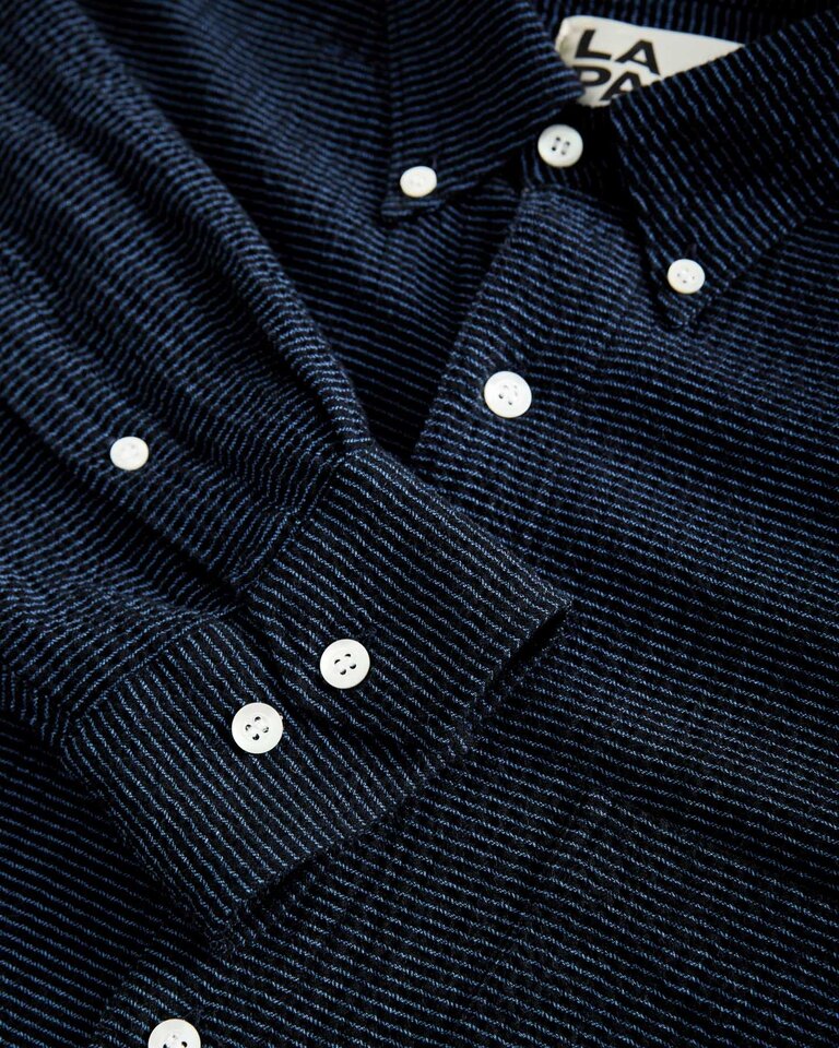 La Paz Mirra shirt black/yves blue stripes