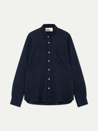 La Paz Mirra shirt black/yves blue stripes La Paz Mirra shirt black/yves blue stripes