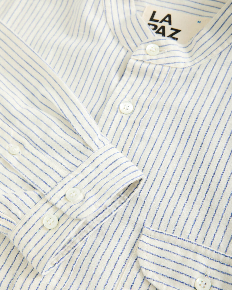 La Paz Vieira shirt yves blue stripes