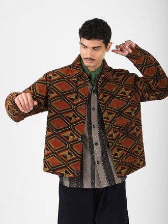 Kardo Chintan shirt block print corduroy Kardo Chintan shirt block print corduroy
